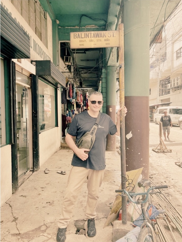 Ross McDonald, Sensei and Fully Qualified Instructor of Balintawak Arnis Cuentada, at Balintawak St, Cebu, Phillipines, where the martial art originated. Surf Coast, Jan Juc, Torquay Traditional Goju Ryū Karate and Balintawak Arnis Cuentada for Kids and Adults.